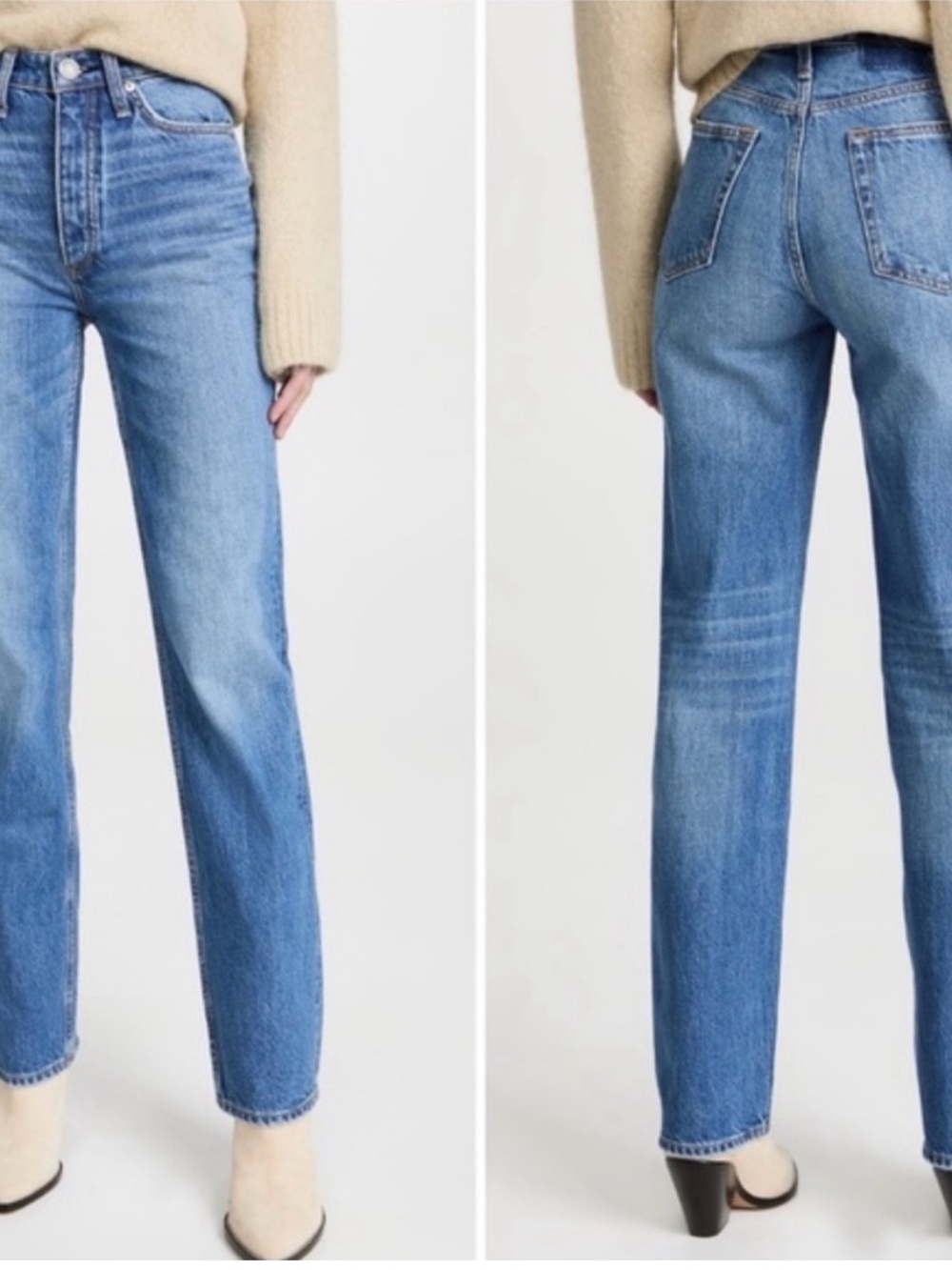 rag & bone Light Blue Straight Leg Jeans